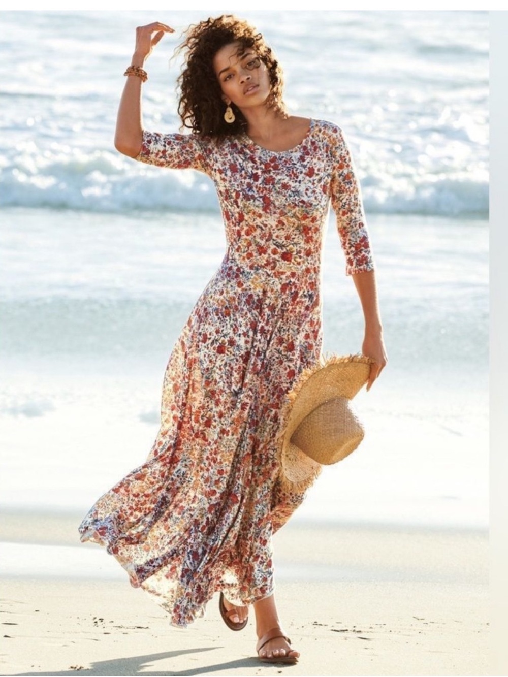 Peruvian Connection Multicolor Floral Maxi Dress